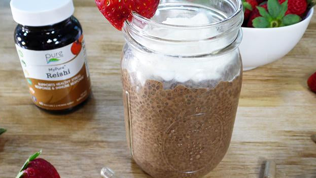 Chocolate Chia Reishi Pudding