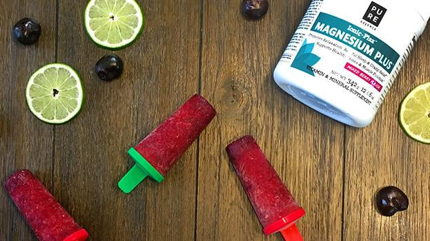 Cherry Limeade Fizz Pops with Magnesium