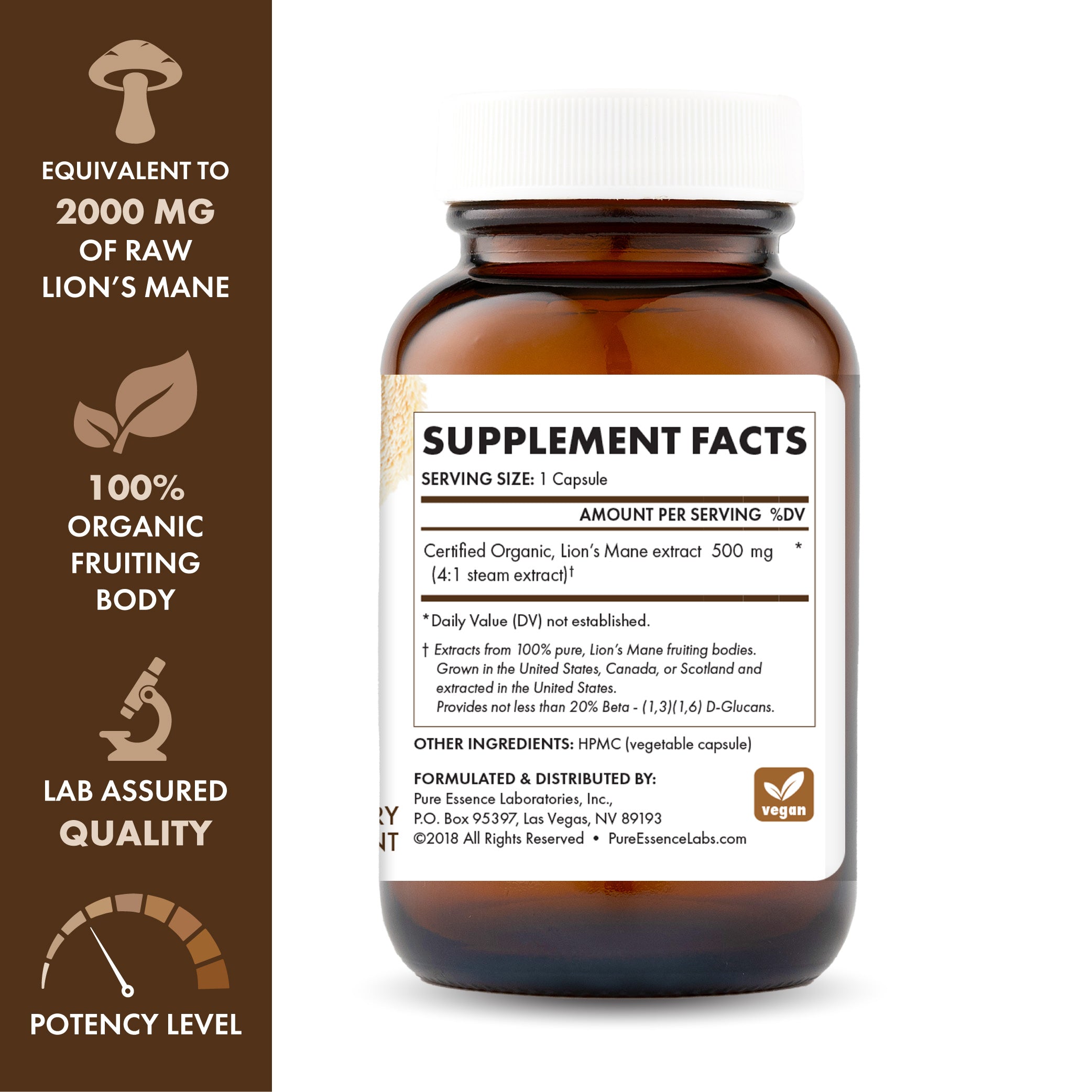 MyPure™ Lion's Mane 2X Mushroom Pure Essence Labs