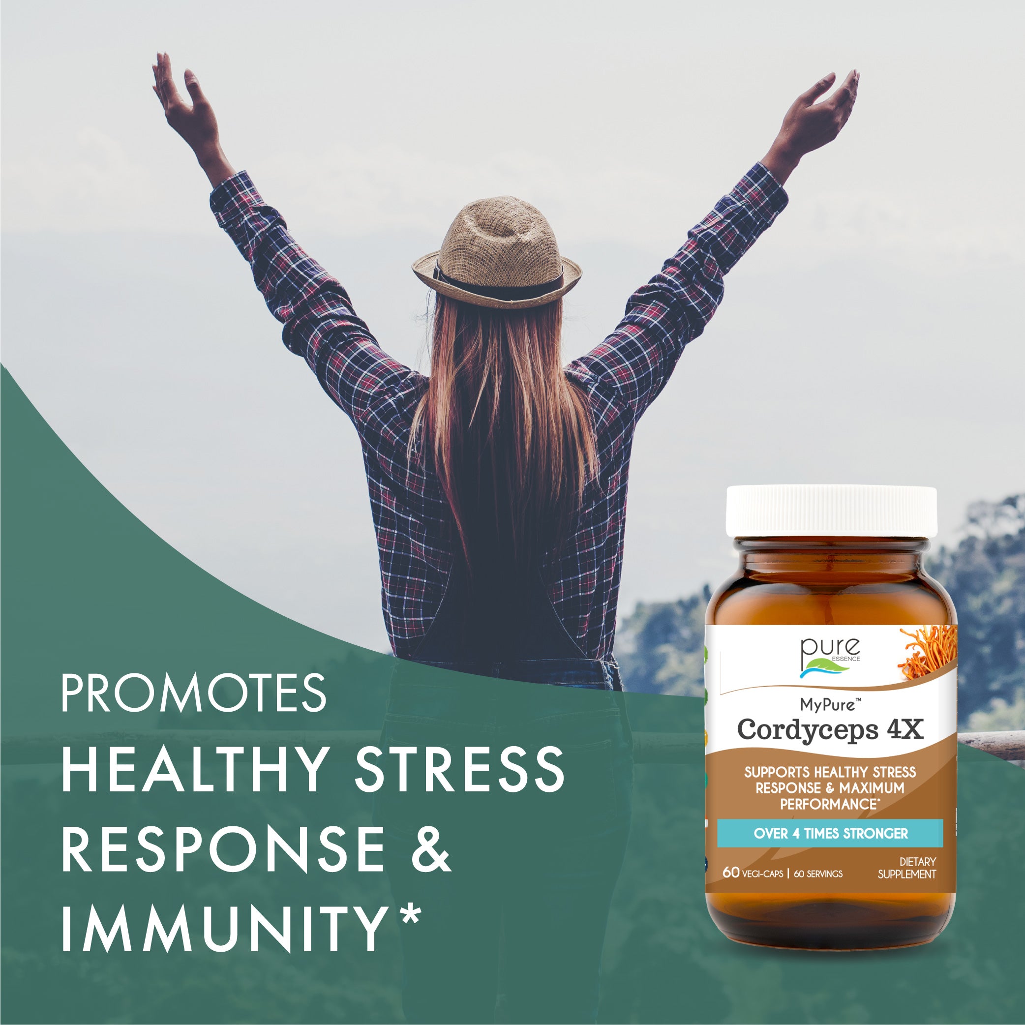MyPure™ Cordyceps 4X Mushroom Pure Essence Labs