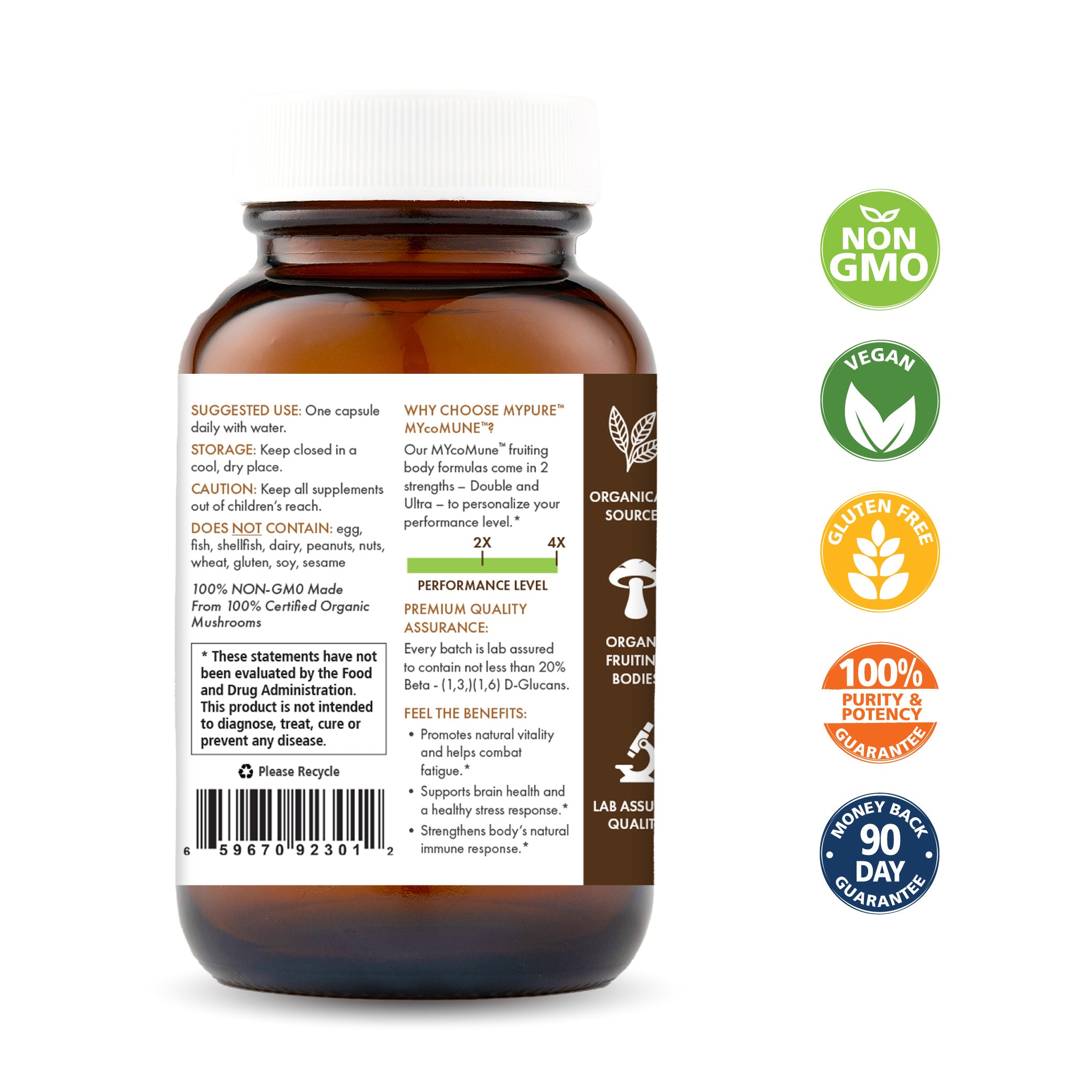 MyPure™ MYcoMune™ 4X Mushroom Pure Essence Labs