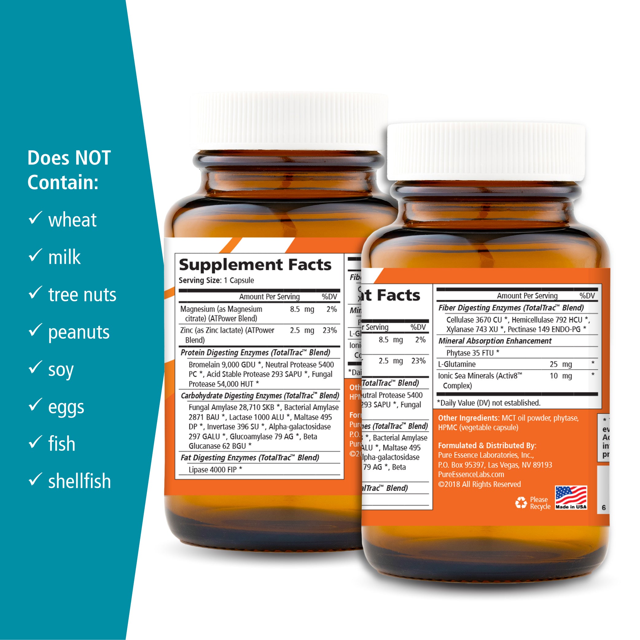 Real-Zymes™ VEGETARIAN Gut Pure Essence Labs