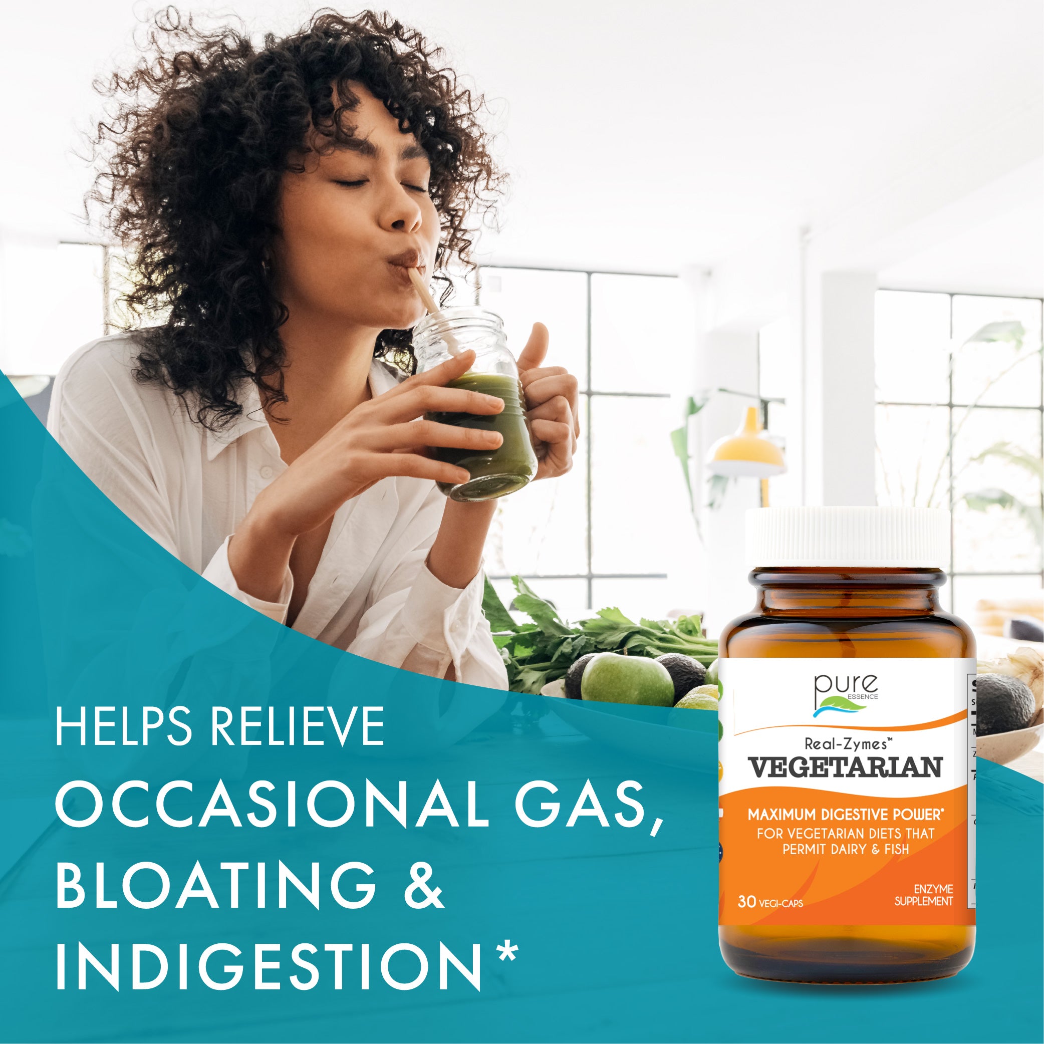Real-Zymes™ VEGETARIAN Gut Pure Essence Labs