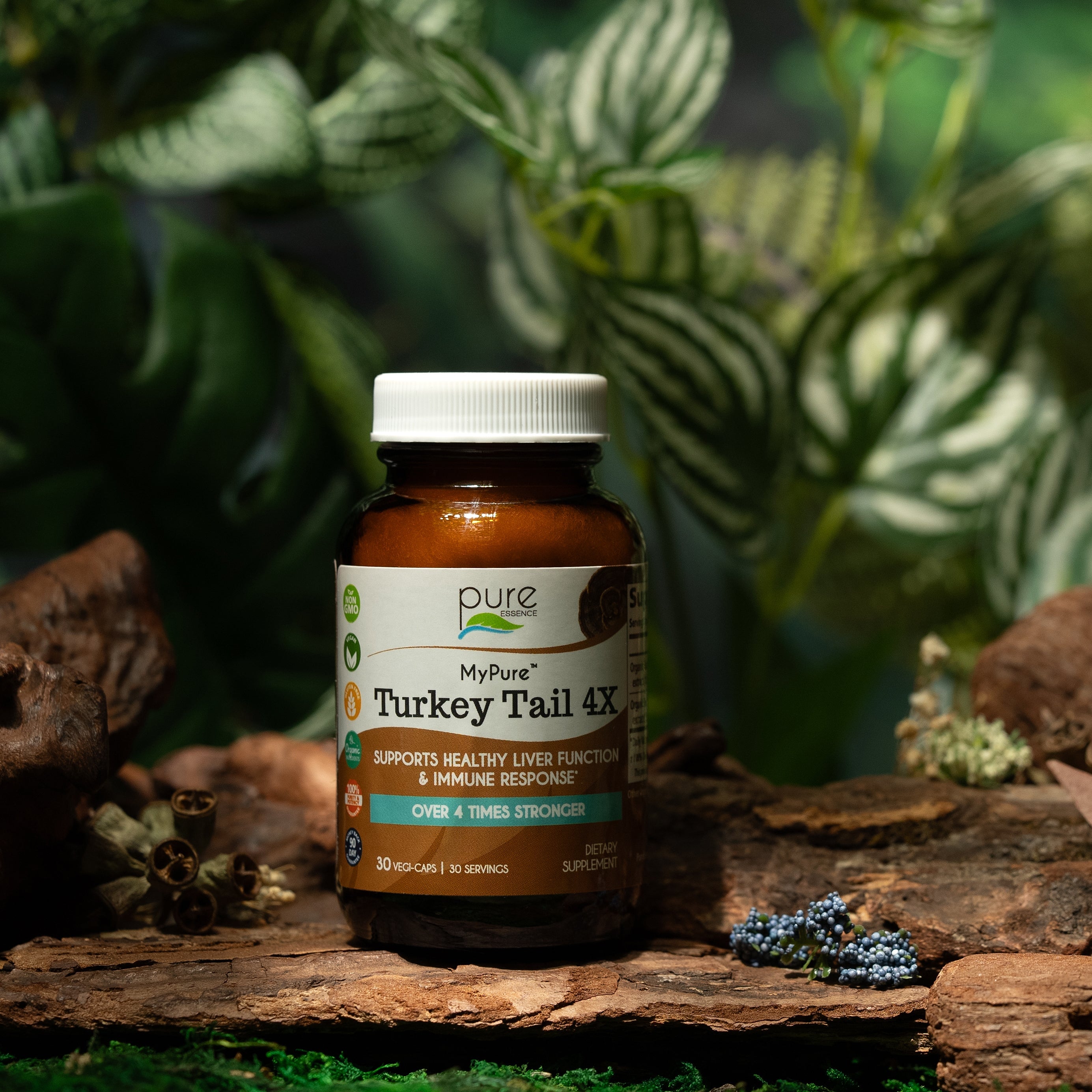 MyPure™ Turkey Tail 4X Mushroom Pure Essence Labs