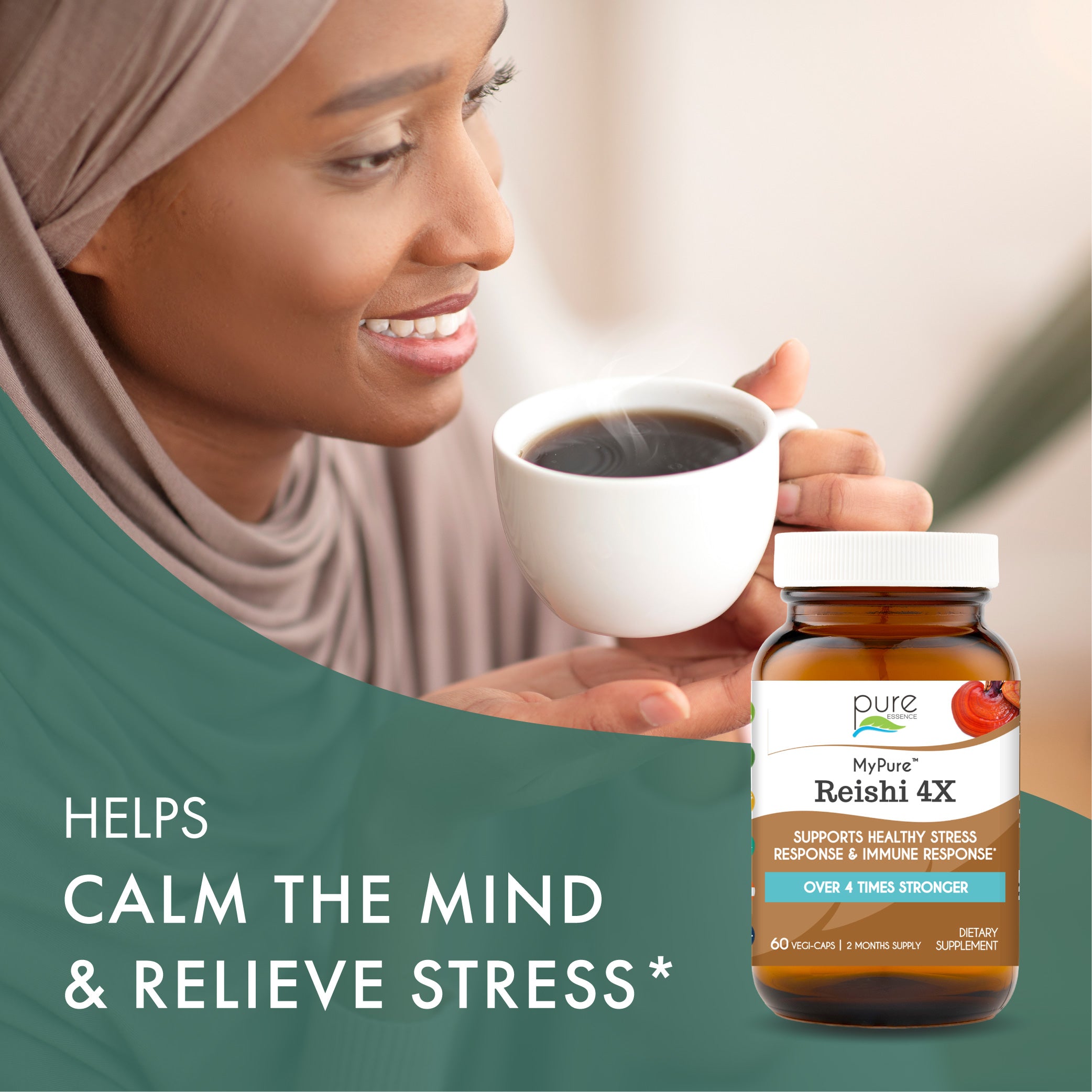 MyPure™ Reishi 4X Mushroom Pure Essence Labs