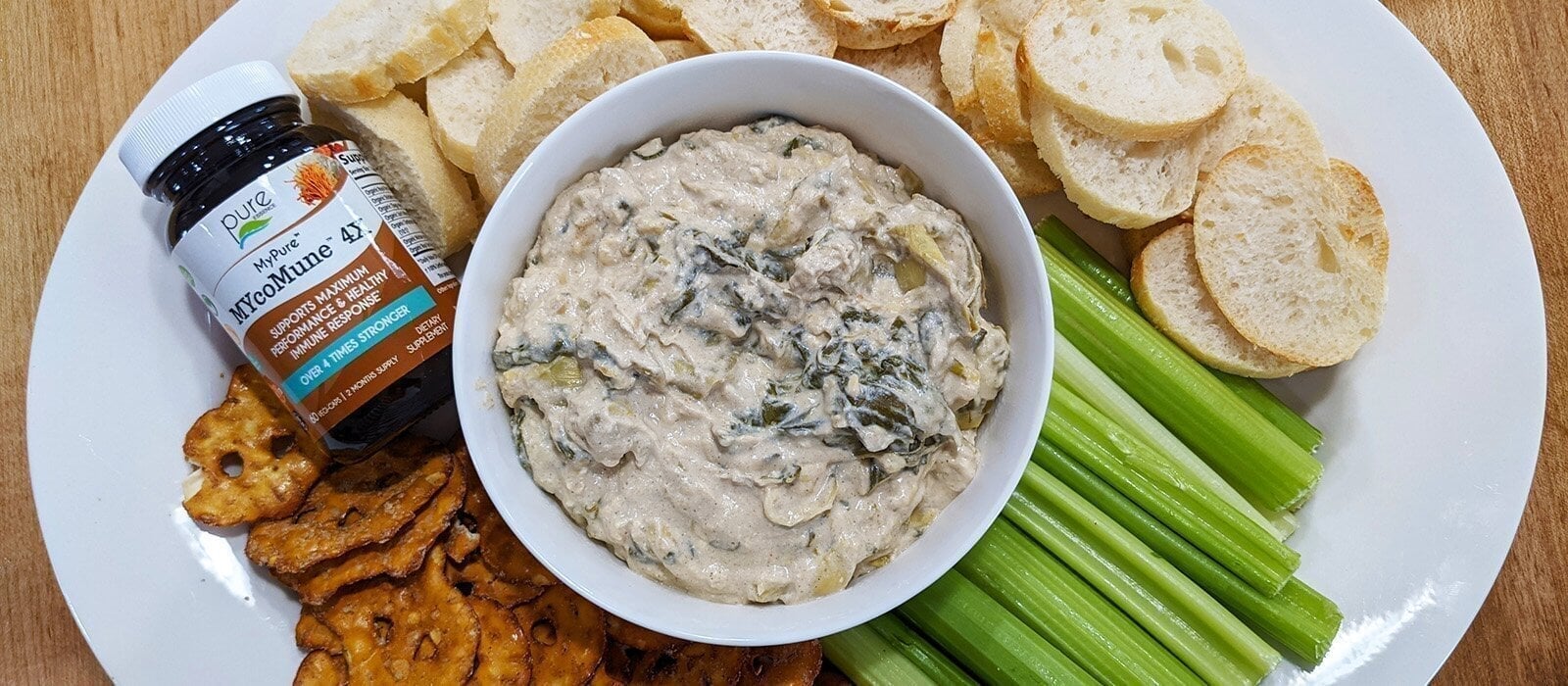 MYcoMune™ Hot Spinach Artichoke Dip