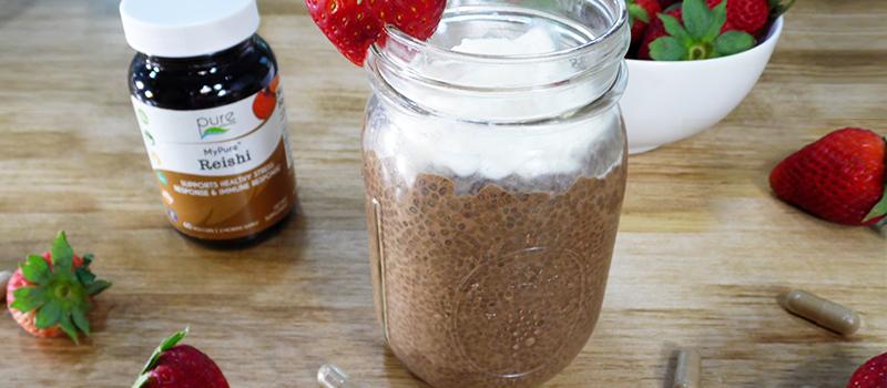 Chocolate Chia Reishi Pudding