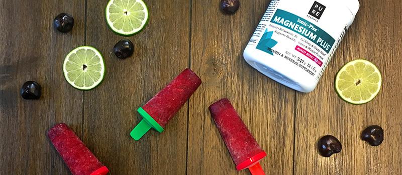 Cherry Limeade Fizz Pops with Magnesium