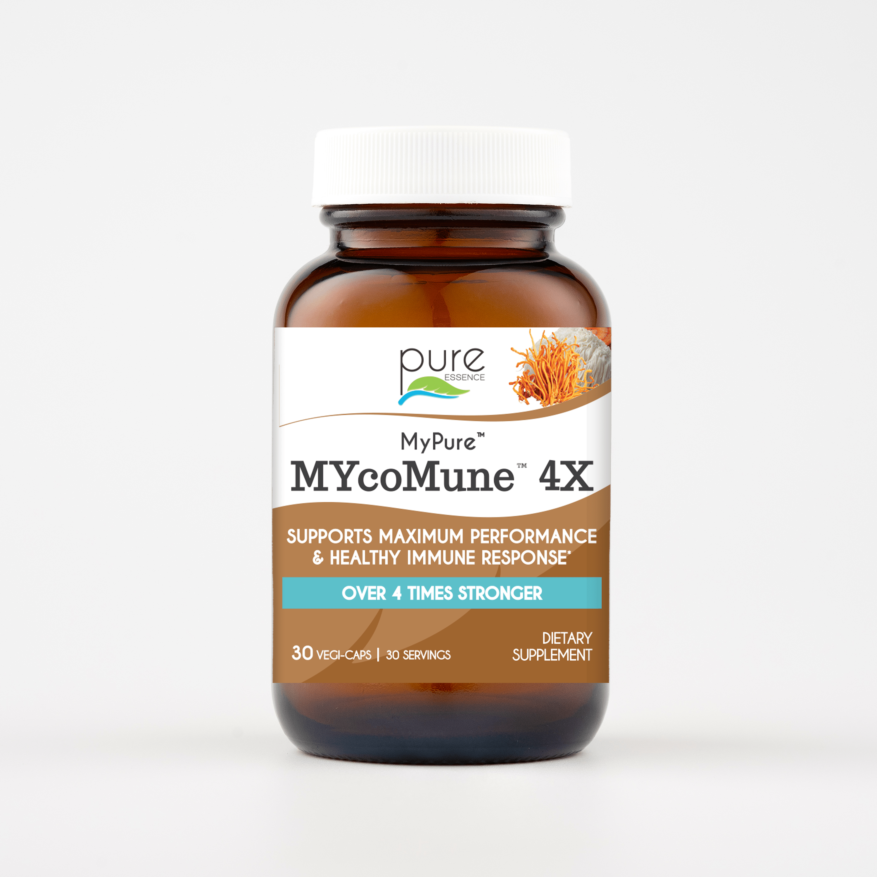 MyPure™ MYcoMune™ 4X Mushroom Pure Essence Labs 30 Servings