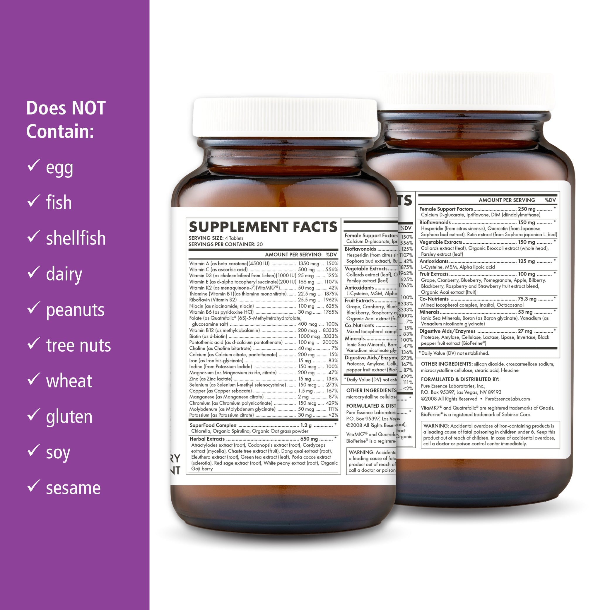 LifeEssence™ Women - Multivitamin Supplement w/ Superfoods and