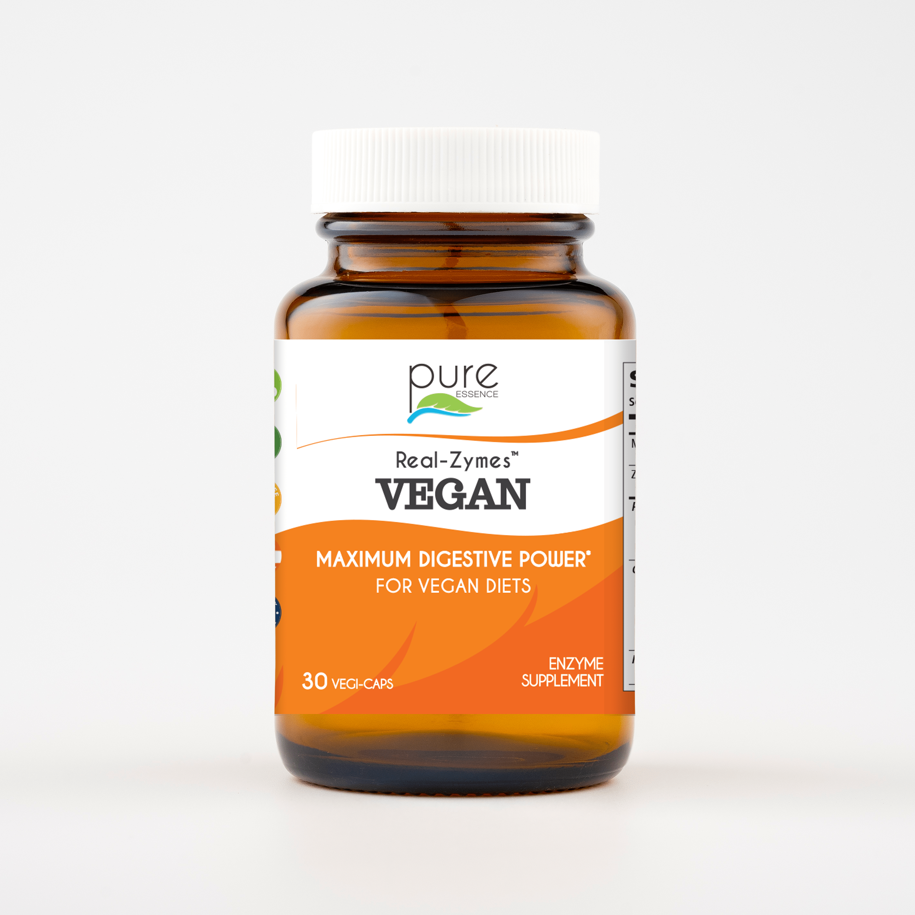 Real-Zymes™ VEGAN Digestive Enzymes – Pure Essence Labs