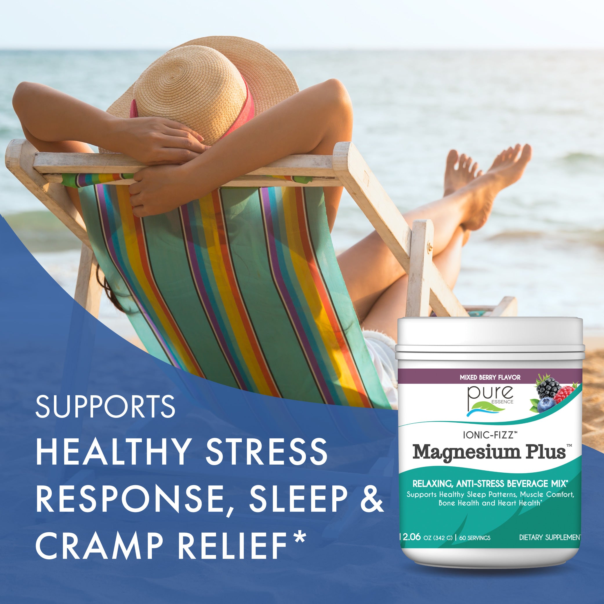 Ionic-Fizz™ Magnesium Plus™ Stress & Mood Pure Essence Labs   