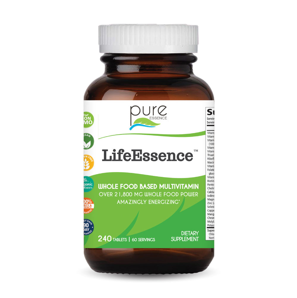 PURE ESSENCE LABS Whole-C Whole Food Vitamin C - Best Immune Support -  Organic & Nature Vitamins - Immunity Booster & Dietary Supplements (30  Tablets)