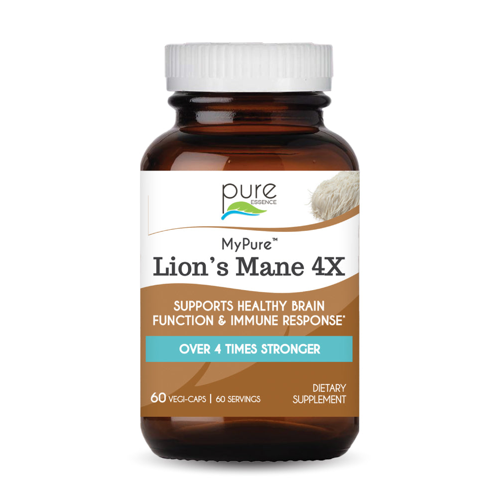 MyPure™ Lion's Mane 4X Mushroom Pure Essence Labs 60 Day (60ct)  