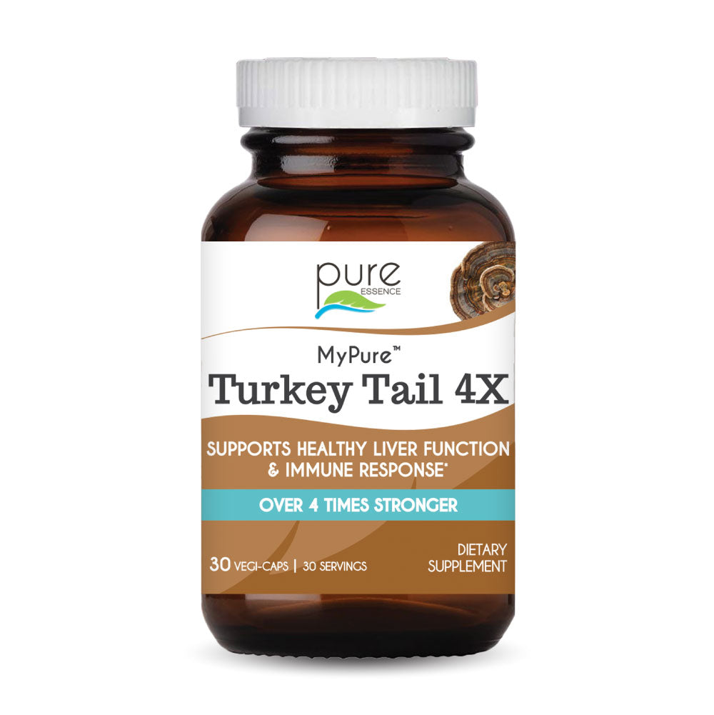 MyPure™ Turkey Tail 4X Mushroom Pure Essence Labs 30 Day (30ct)  