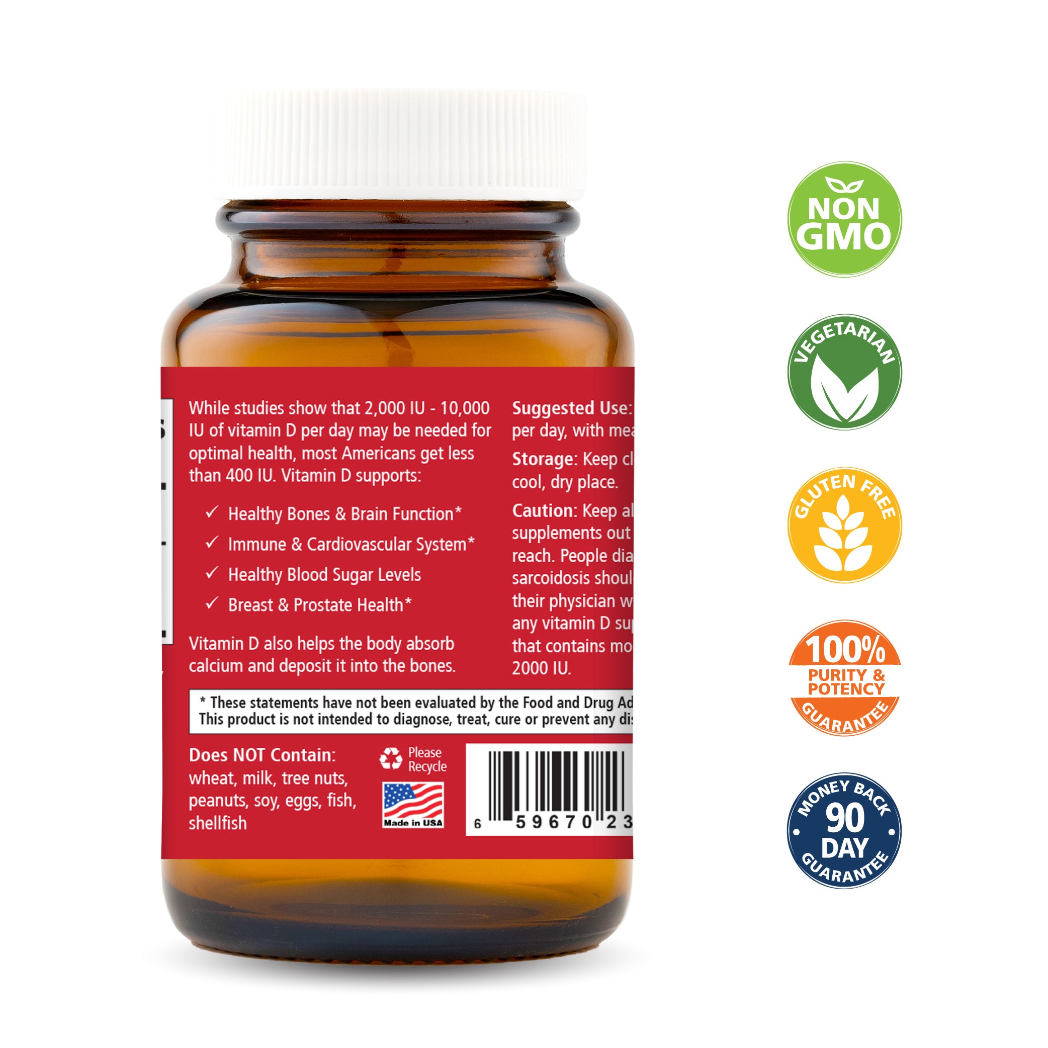 Vitamin-D 2000 IU General Health Pure Essence Labs   