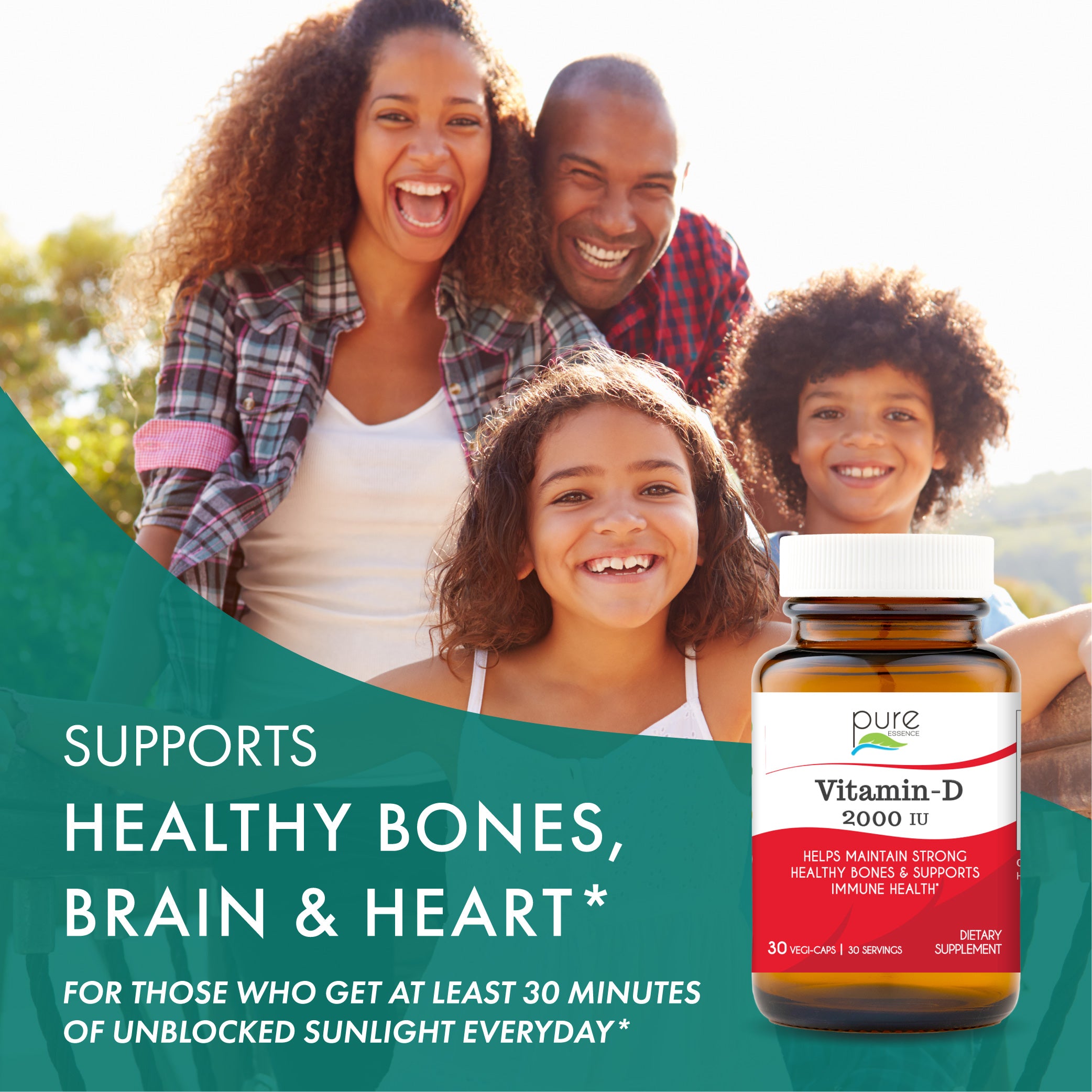Vitamin-D 2000 IU General Health Pure Essence Labs   